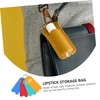 Beavorty 20pcs Portable Keychain Lipstick Holder Pu Lipstick Storage Bag