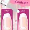Professional Double-Sided Nail Files, Glass Manicure Stick with Non-Slip Handle,