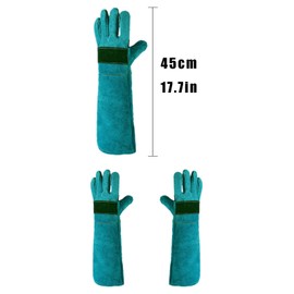 35 cm bite-resistant work gloves, bite-resistant gloves for dogs and cats, bite-resistant gloves, animal bite gloves, for cats, dogs, puncture resistant gloves, for training, feeding animals (dark