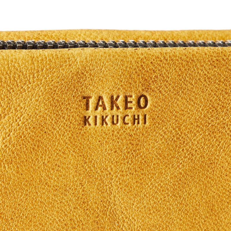 Takeokikuchi 720627 Oyster Accessories, Long Wallet, Zip Around, Camel
