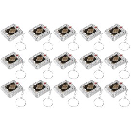 Abiyou 15PCS Muslim Hanging Key Chain, Muslim Decoration Keyring, Muslim Keychain,Key Chain Vintage Religious Islamic,Key Chain Ring Mini Quran,for Handbag Pendant Wallet Accessories Ornament (Silver)