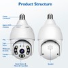 WiFi Light Bulb Camera 1920 X 1080 Wireless Home Surveillance