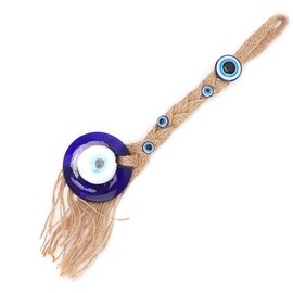 1 x Turkish Glass Amulet Blue Lucky Charm Turkish Evil Eye for Wall Hanging Lucky Protection