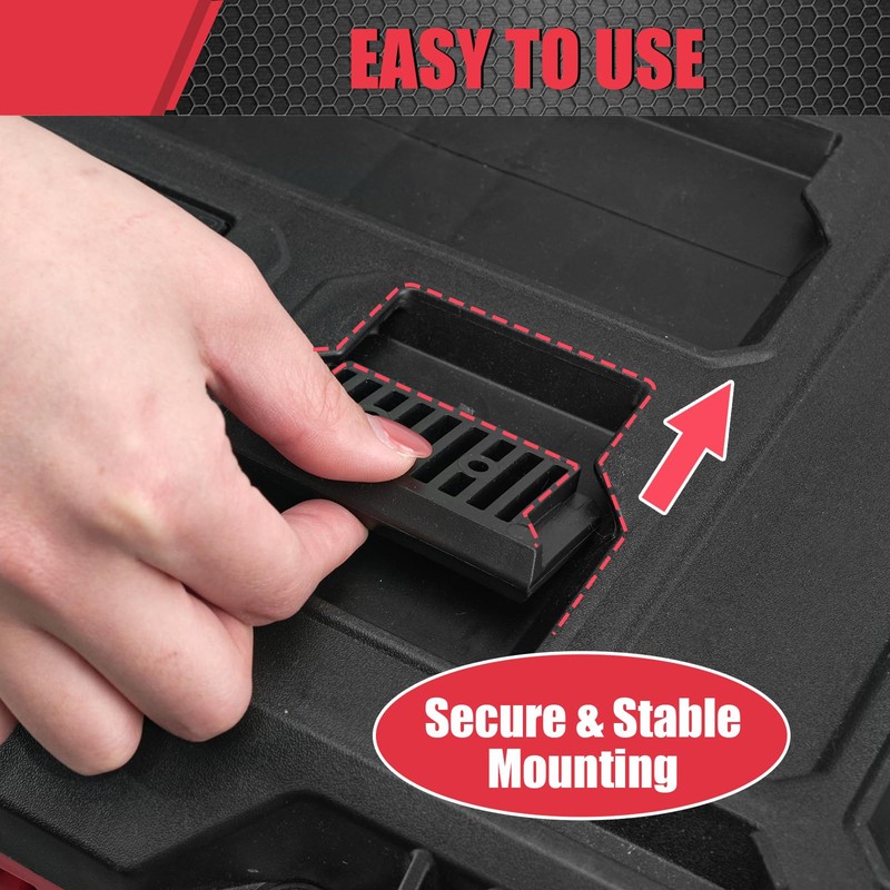 8 Pack Mounting Feet Compatible with Milwaukee Packout System-Mounting Brackets