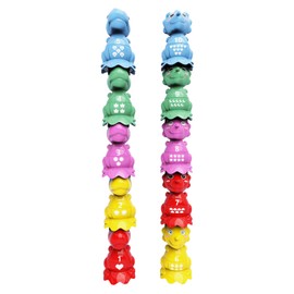 10pcs Dinosaur Matching Toys Toddler Stacking Sorting Toys Educational Counting Building Toy Learning Game