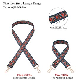 Long Keeper Wide Bag Strap Replacement Handbag Straps Wide Shoulder Strap Adjustable Guitar Style Long Bag Strap Crossbody Strap for Handbags Purse Shoulder Bag