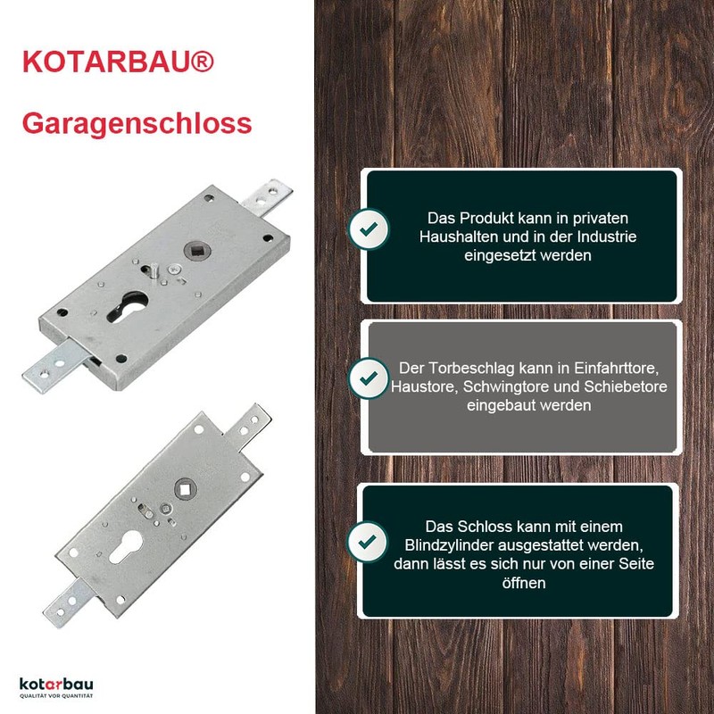 KOTARBAU® Garage Lock 60 mm Steel Gate Lock Garage Door
