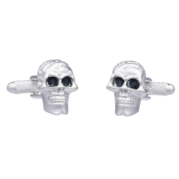 Goth Skull Cufflinks Presented in Onyx Art Cufflink Box (Silver
