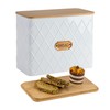 HOME PALETTE Extra Large Bread Box for Kitchen Countertop Corner