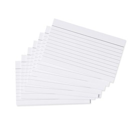 [500 Pack] Flash Cards Revision White 5x3 Lined Record Cards - Ideal for Study, Flash Cards Revision, Index Cards for Organizing and Memorizing Information