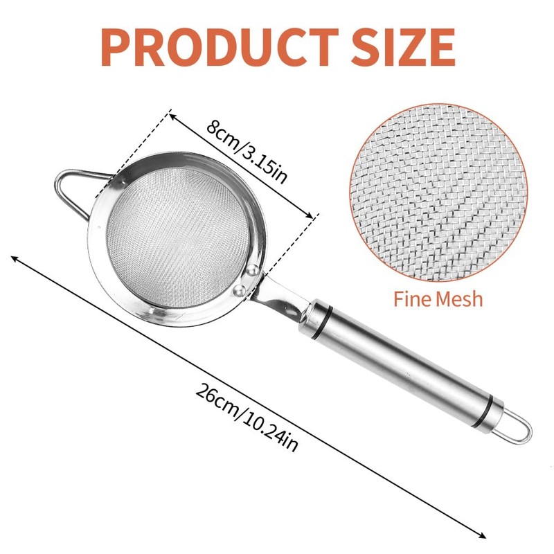 CODIRATO Stainless Steel Fine Mesh Strainers, Mini Fine Mesh Sieve
