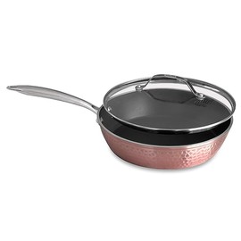 Orgreenic 12” Rose Nonstick Ceramic Frying Pan with Lid – Induction Compatible, Lightweight, Scratch Resistant, Oven Safe, Non-Toxic, Healthy Cooking