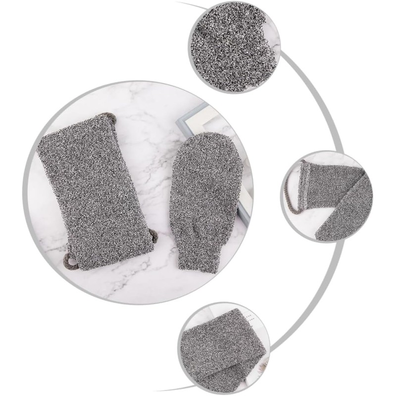 Voarge Back Scrubber, Back Brush Shower with Exfoliating Gloves, Bamboo