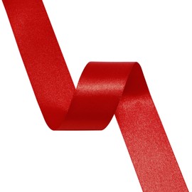 VATIN 25 Metres Satin Ribbon Red 25 mm Ribbon Gift Ribbon Decorative Ribbon Satin Ribbon