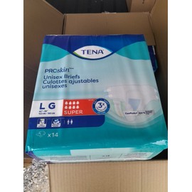 Tena Proskin Unisex Briefs  14 Count Super Absorbency Size Large