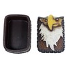 American Bald Eagle Head And Feathers Prints Decorative Jewelry Box
