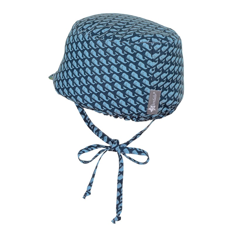 Sterntaler Baby Boys' Reversible Peaked Cap, Blue (Marine 300)