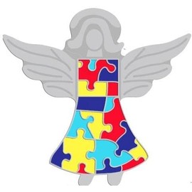 Autism Awareness Lapel Pin Support (Single, Lapel Pin Autism Angel 6163)
