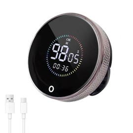 wakouter Digital Kitchen Timer, Magnetic Countdown Countup Timer, with LED Digital Display, Volume Adjustable, Suitable for Kids and Seniors Cooking,Fitness,Baking Learning and Teaching Timer (Black)