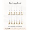 Inweder Bud Vases with Candlestick Holders: Set of 12 Clear