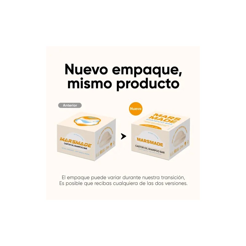 Mars Made Shampoo Sólido Castor Oil - Limón Naranja