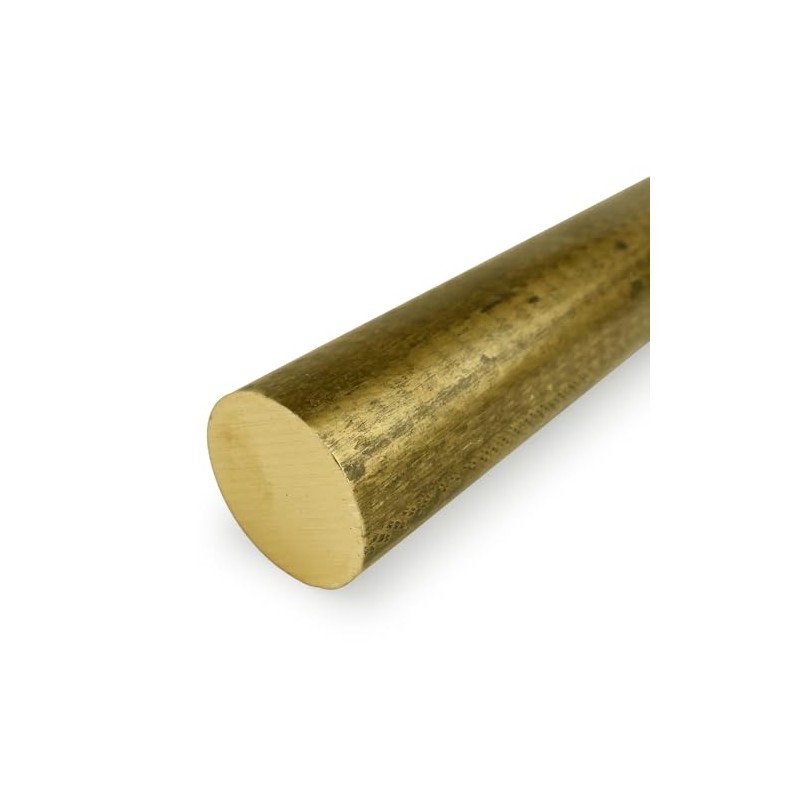 360 Brass Round Rod, Unpolished (Mill) Finish, H02 Temper, ASTM