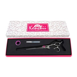 Kenchii Dog Grooming Scissors | 17 Tooth Dog Grooming Thinning Shears | Thinning Shears For All Dog Breeds | Pet Hair Blending Scissor | Pet Grooming Accessories | Love Collection