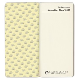 per annum 2025  Per Annum Manhattan Diary Black Leather w/ Gold Corners