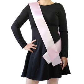 FENDOLE 12 Pack Pink Blank Sash, Plain Satin Sashes for Pageants and Party Decorations