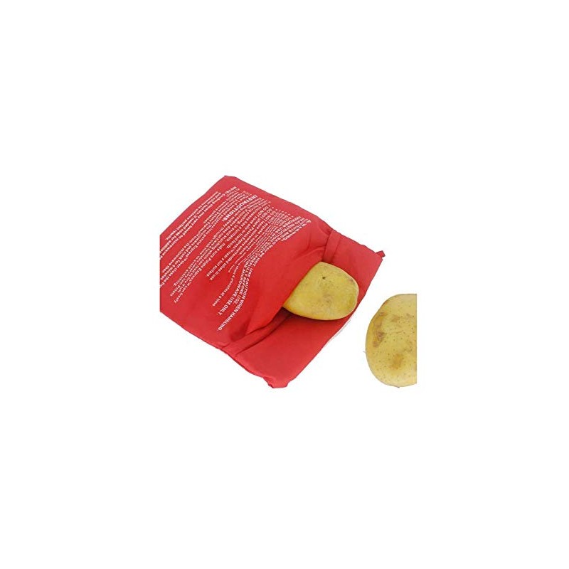 4 Pack Red Microwave Potato Bag Reusable Potato Pouch Cooker