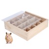 Hamster Maze Interactive Pet Toy Natural Wood with Acrylic Glass