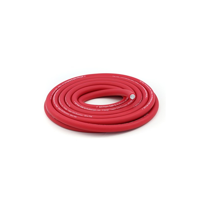 KnuKonceptz KCA 0 Gauge Power Ground Amp Wire Cable Red