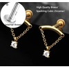 ALRNBY Gold Helix Earrings for Women 2Pcs Flat Back Earrings