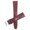 Bandini Womens Italian Leather Watch Strap - Burgundy - Glossy