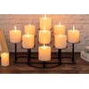 9 Arms Black Candelabra for Inside Fireplace - Metal Candle