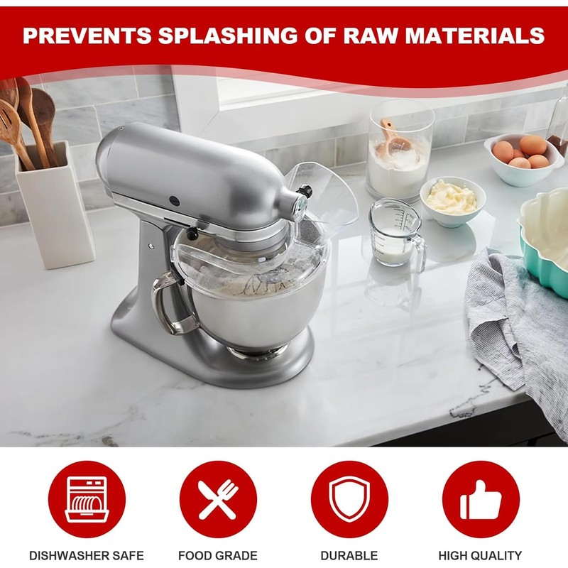 Splash Guard, Splash Guard Cover for Kitchen Aid Mixer Accessories,