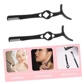 Mikinona 2pcs Lash Tweezers for Women Stainless Steel Eyelash Clamp Lash Comb Metal Set