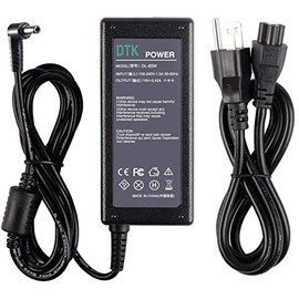 Dtk Adaptador de CA de 19 V, 3.42 A, 65 W, para Asus Toshiba, cargador de computadora, portátil, PC, cable de alimentación, fuente de alimentación, conector de fuente, tamaño: 5.5 x 2.5 mm (no