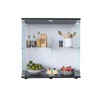 LFT HUIMEI2Y 4-Shelf Brown Glass Display Cabinet with Double Doors,