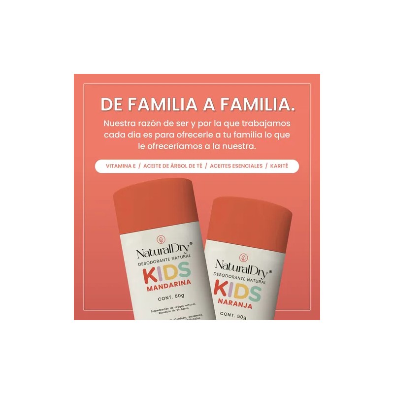 Desodorante Natural Unisex Para Niños - Kids - 10 Unidades