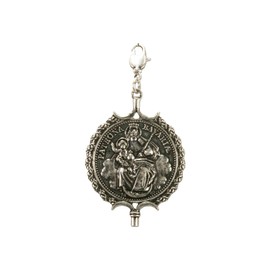 Alpenflüstern AAH158 Bavaria Coin Pendant Large for Charivari or Costume Necklace (Antique Silver-Colour), Non-precious metal