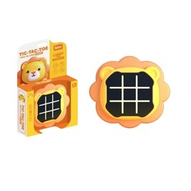 Henry & Colin Animal-Themed Tic-Tac-Toe Chess/Memory Game Machine – Fun and Educational Handheld Game for Kids and Adults with Interactive Lights, Sound Effects, and 3-in-1 Gameplay Modes (Lion)