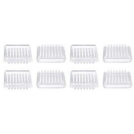 PATIKIL Square Spike Carpet Protector, 8 Pcs Plastic Furniture Caster Cups for Furniture Legs Sofas Tables Chairs Home Office Use, Clear