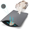 Y-jiayol Cat Litter Mat Trapper – 60x45cm Double-Layer Honeycomb Design,