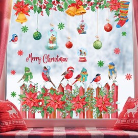 KOKOLAP Christmas Hanging Flower Snowflake Window Sticker Decor