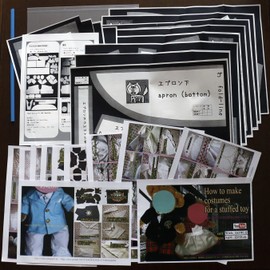 [S _ a7r + White-collar] nideru Plush Small (Sit 29 cm Belly 38 cm) and (Sit 30 cm Belly (42 cm) Costume Pair 型紙