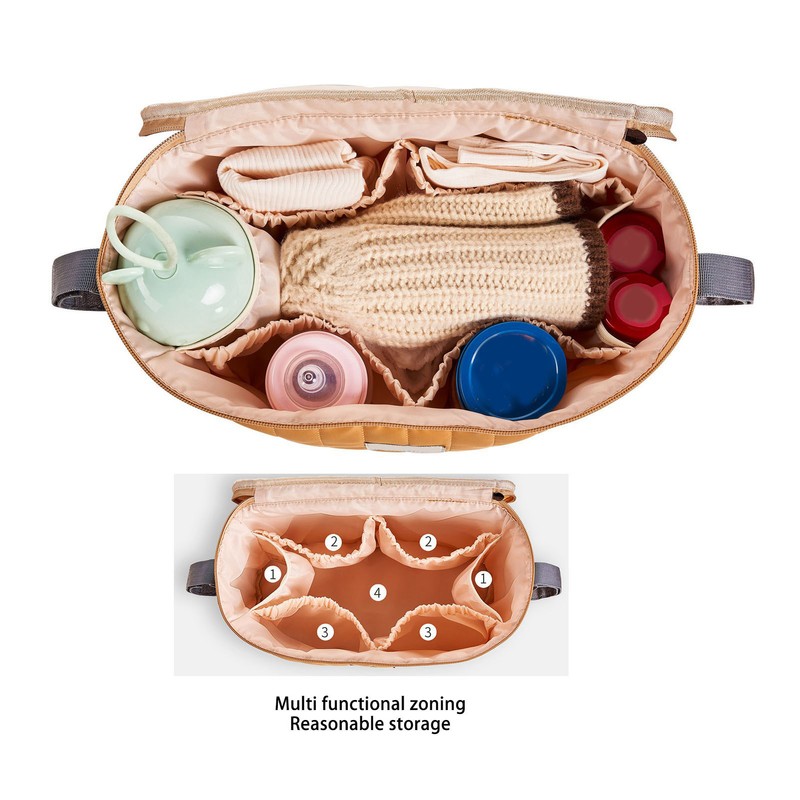 Baby Stroller Bag Waterproof Multifunctional Ample Space Zipper Closure 2