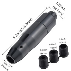Padaodao Long Gear Knob, Black Aluminum Shifter Grip Head with Button Fit for Most Automotive Vehicles
