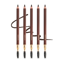 Bodermincer Eyebrow Pencil Longlasting Waterproof Durable Automaric Liner Eyebrow 5 Colors to Choose (5pcs, 2# Dark Brown)