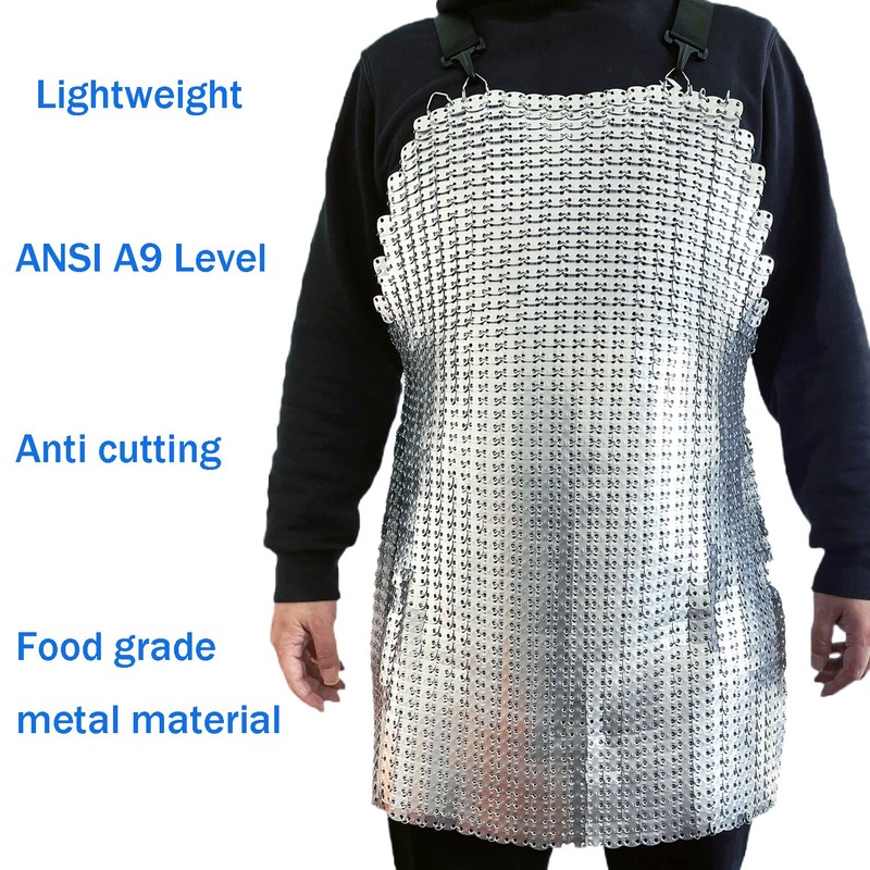 RETON-PPE Aluminium Chainmail Cut Resistant Apron Knife Proof Butcher Apron
